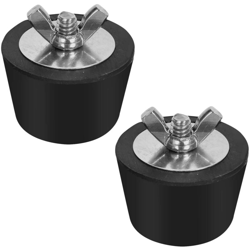 2pcs Rubber Pool Plugs, 38mm Pool Winter Plugs, Pool Plugs with Stainless Steel Butterfly Screw for Pool Pipe Fittings