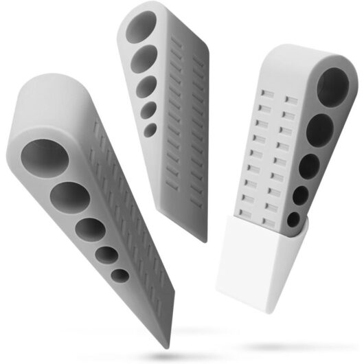 3 Pack], Non-Slip Rubber Door Wedges Without Fixing Perfect for Tiles, Carpets, Rugs, Hardwood and Laminate Surfaces - Non-Toxic and Odorless Door