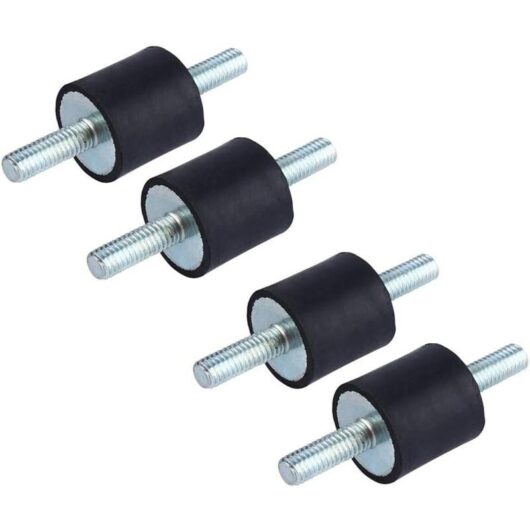 4pcs Anti-vibration Rubber Isolator Mounts M6 20 x 20 Anti-vibration Isolator Mounts Shock Absorber with Screws