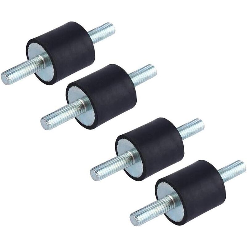 4pcs Anti-vibration Rubber Isolator Mounts M6 20 x 20 Anti-vibration Isolator Mounts Shock Absorber with Screws