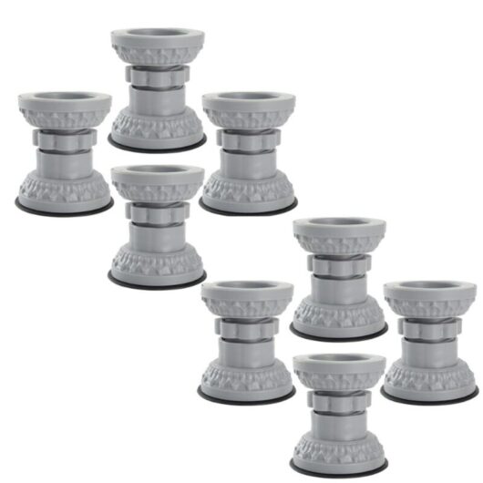 8pcs Anti-vibration Pads for Washing Machine Adjustable Anti-vibration Rubber Feet for Washing Machine and Dryer