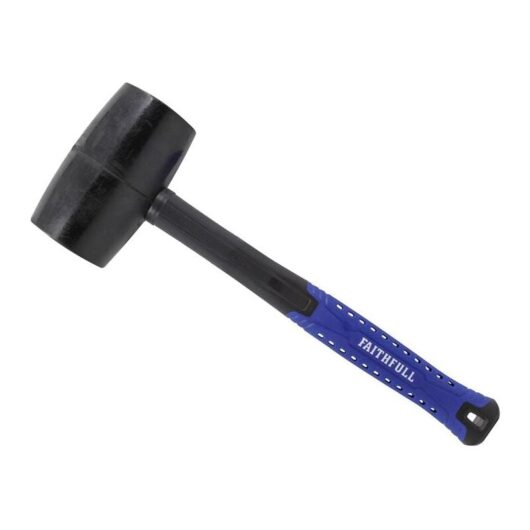 Black Fibreglass Rubber Mallet Hammer 32oz FAIRMBF32 - Faithfull