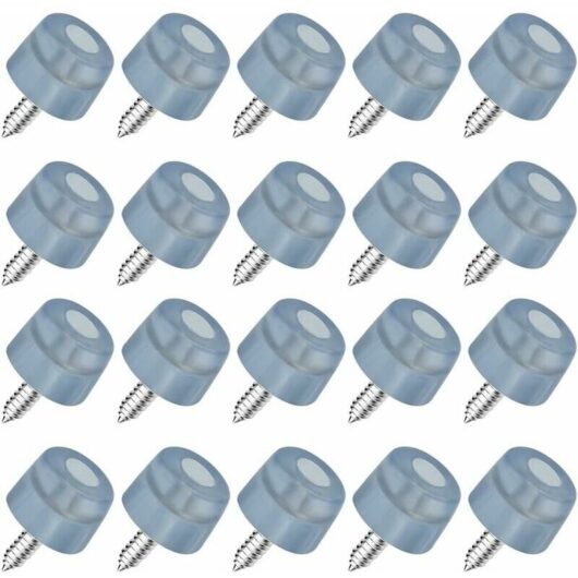 Dhklfa - 20 Pack Rubber Pads For Audio Chairs, Cutting Boards, Screw On Rubber Feet (With Screws, Packaged) - Rubber Pads (20), White