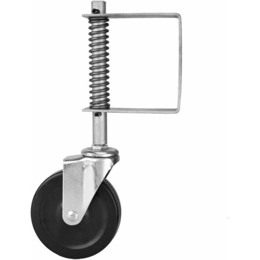 Door Wheel - 4" Rubber Door Spring Wheel Door Castor Heavy Duty 220lbs Load Capacity