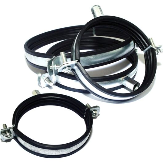 Hose Clamps with Cruciform Rubber Gasket - M8/10 Thread,5pcs(⌀ 125mm)