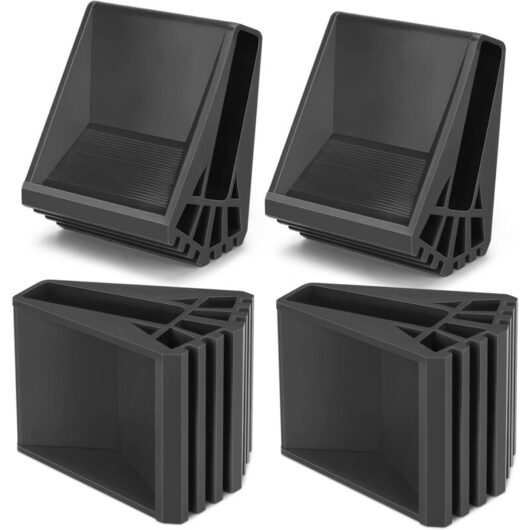 Piece Non Slip Ladder Safety Feet Rubber Ladder Foot Protectors for Telescopic Ladders(Black)