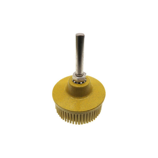 Readcly - Abrasive Brush Rubber Bristle Disc Polishing Wheel Dark Yellow for Electric Drill, (1pcs)