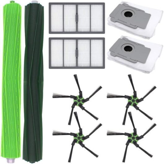 Replacement Parts for iRobot Roomba s9 (9150) s9 s9 Plus (9550) Robot Vacuum Cleaner - 2 Filters, 4 Side Brushes, 2 Bags, 1 Set of Rubber Brushes