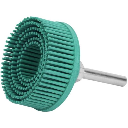 Beijiyi - 2-inch bristle disc, rubber emery grinding polishing brush, polishing disc for removing burr rust, green