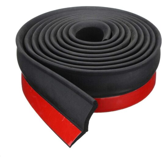 Multipurpose rubber sealing strip, garage door sealing strip, roller shutter door sealing strip, weather edge trim, fully wrapped floor seal(2.5m)