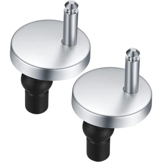 CCYKXA 2 Pcs Toilet Seat Hinge Fittings Quick Release Hinges Toilet Seat Hinge Fittings with Screws Rubber Replacement