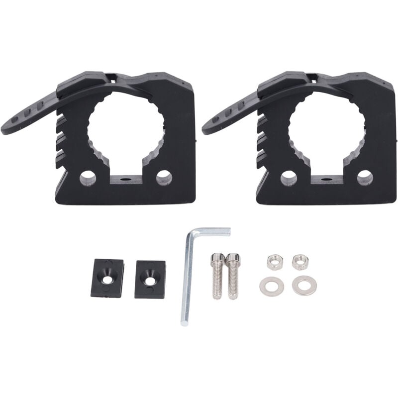 1 Pair of Quick Release Rubber Clamp Mounting Bracket Shovel Holder for Trucks UTV ATV Offroad Indoor 3-4CM Tools