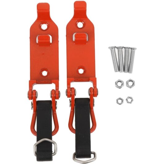 2 Pcs Roof Rack Shovel Holder Heavy Duty Metal Rubber Clamp Mounting Kit for Car Truck Garage Orange