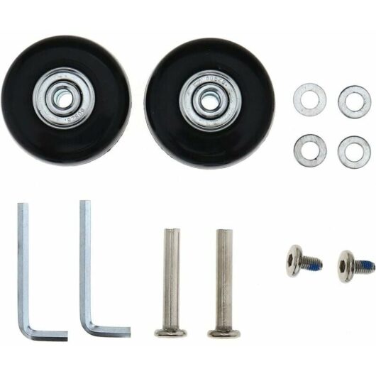2 Sets Suitcase Wheels Replacement Rubber Luggage Replacement Shafts Repair Accessories od 45mm