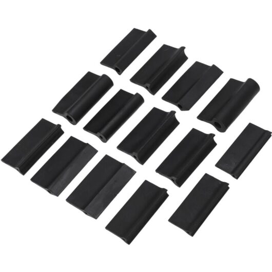Groofoo - 14PCS Contour Sanding Grip 3 Shapes Rubber Black Flexible Contour Polishing Tool for Woodworking