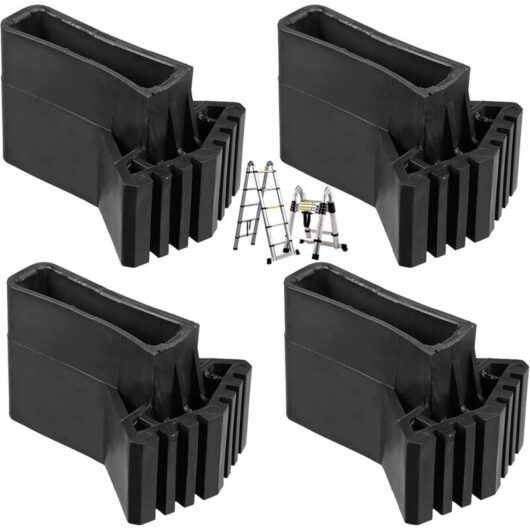 Tinor - Ladder Foot Covers Feet Extension Ladder Feet Ladder Non-Slip Rubber Pads Ladder Replacement Feet Universal Non-Slip Rubber for Ladder(4 Pcs)