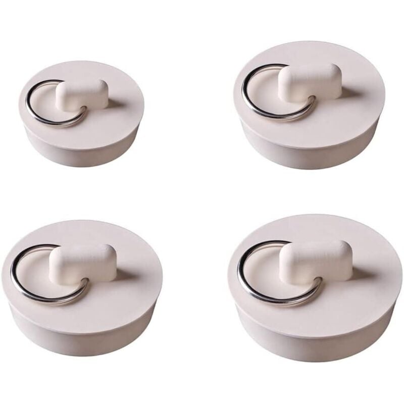 4 Pieces Rubber Sink Stoppers with Hanging Ring Kitchen Drain Stoppers Sink Stoppers Bath Stoppers for Kitchen