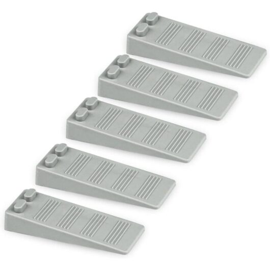 5 pieces soft rubber door wedge, adjustable height, non-slip, floor door stopper, non-toxic, no odor, door stop