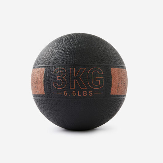 3 kg Rubber Medicine Ball - Black/orange