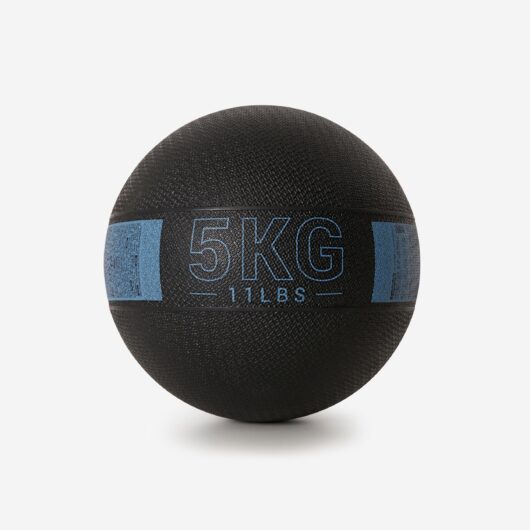 5 kg Rubber Medicine Ball - Black/blue