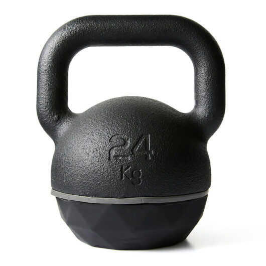 Cast Iron Kettlebell With Rubber Base - 24 kg