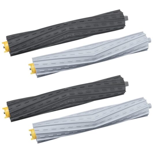 2 Pack Rubber Brushes Kit for iRobot 800 and 900 Series Robot Vacuum Cleaner, Replacement Roller Brush for Roomba 850 860 861 866 870 880 890 960 980