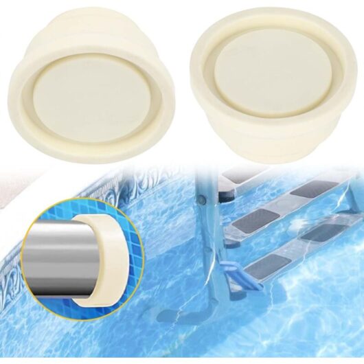 2 Pieces Swimming Pool Rubber Buffer, Pool Bumper Protector Stopper, Ladder Rubber Grip Ladder Safety Bumper Pool Accessory, 2.4x1.5x1.3in - Ccykxa