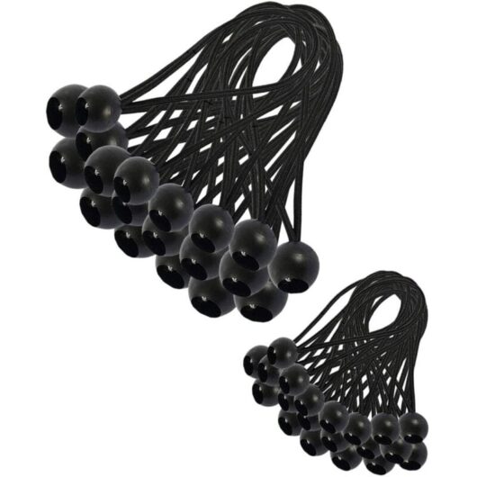 30pcs Bungee Cord, Tarpaulin Rope, Elastic Rope, for Pavilion, Tarpaulin, Camping, Tent, Awnings, Extension Harness (200mm and 150mm)