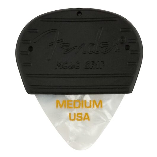 Fender Mojo Grip 3 Pack Celluloid White Moto Picks Medium