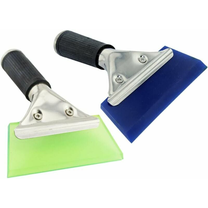 2 Pieces Glass Scraper Cleaning Tool Car Window Tint Film Snow Shovel Windshield Car Ice Scraper Handle Snow Scraper Broom Color Changing