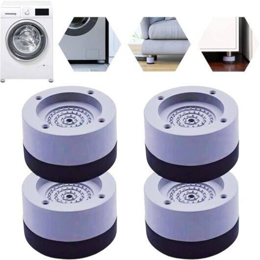 4 Pack Anti Vibration Washing Machine Pads, Washing Machine Mats, Anti Vibration Washing Machine Pads, Universal Rubber Feet for Washing Machine and