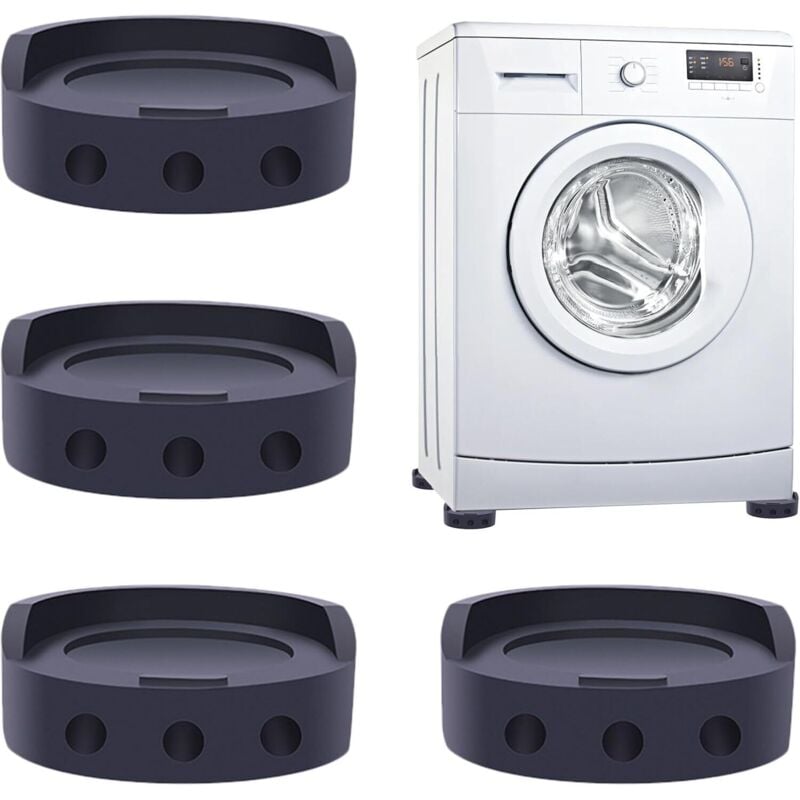 4-piece set of shock-absorbing feet pads for washing machines, refrigerator bases, anti-slip rubber mats, and furniture risers.
