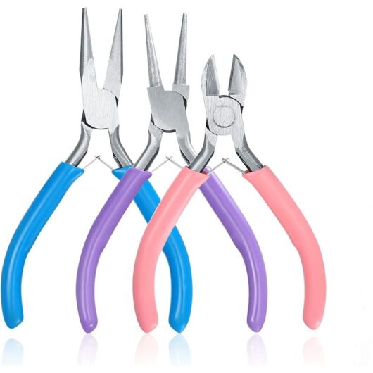 Aougo - Pieces Jewelry Pliers, Tool Kit Pliers Jewelry Making Tools, Needle Nose Pliers, Long Nose Pliers, Chain Nose Pliers, Wire Cutter