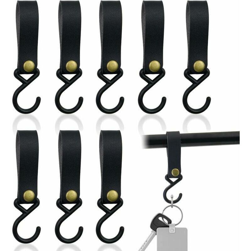 Bungee Cords with Hooks, 200cm Long Black, Adjustable Rubber Bungee Straps with Hooks for Luggage, Roof Racks, Tarp, Mobile Cargo, Camps, Tarps, 4