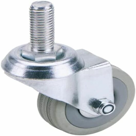 Draper - 50mm Dia. Swivel Bolt Fixing Rubber Castor - s.w.l 50Kg (65470)