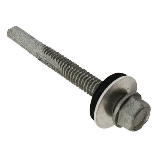 Forgefix - TechFast Roofing Sheet to Steel Hex Screw & Washer No.5 Tip 5.5 x 40mm