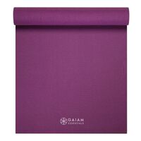 Gaiam Essentials 6 MM Yoga Mat with Strap - Purple