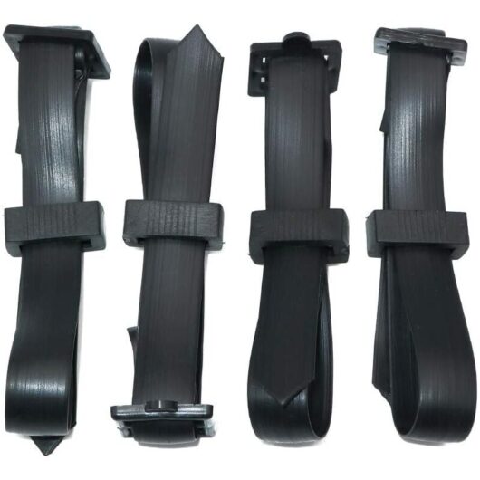 Linghhang - 4 Pack Adjustable Rubber Tree Ties 60 x 2.5cm, Reinforced Plastic, Strong and Durable