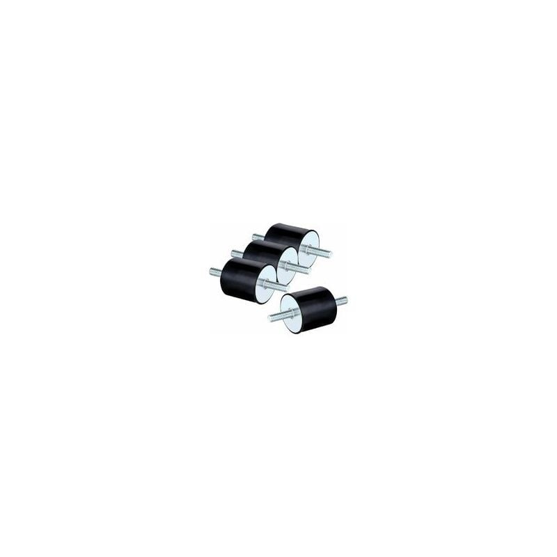 Silent Bloc M8, 4pcs Plot Anti Vibration Silenbloc Caoutchouc, Double Extrémités Vis Absorbeur Anti Vibration pour Bateau Voiture Amortisseur
