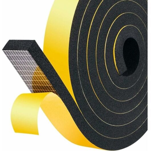 Soft Rubber Weather Stripping, Soundproofing Adhesive Tape, 25mm x 10mm x 2M, Weather Stripping