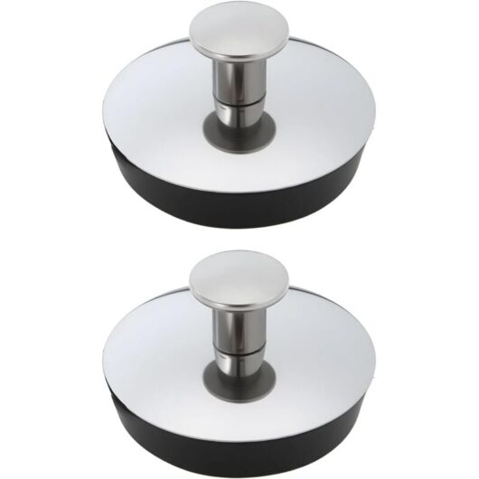 CCYKXA Set of 2 small rubber drain plugs (3.4 x 2.3 cm) for bathtub, sink, kitchen