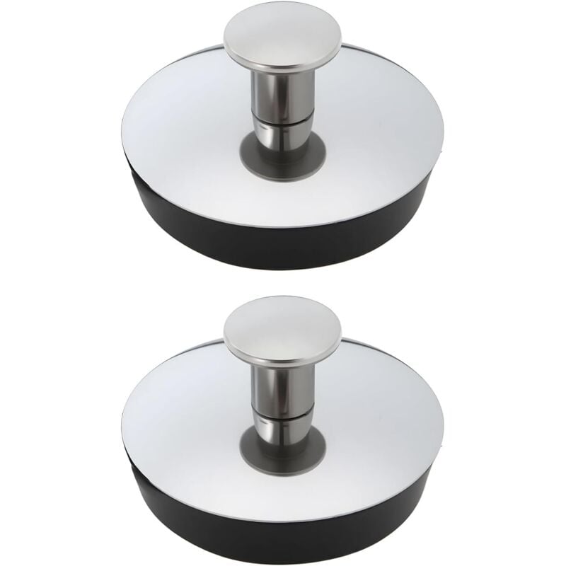 CCYKXA Set of 2 small rubber drain plugs (3.4 x 2.3 cm) for bathtub, sink, kitchen