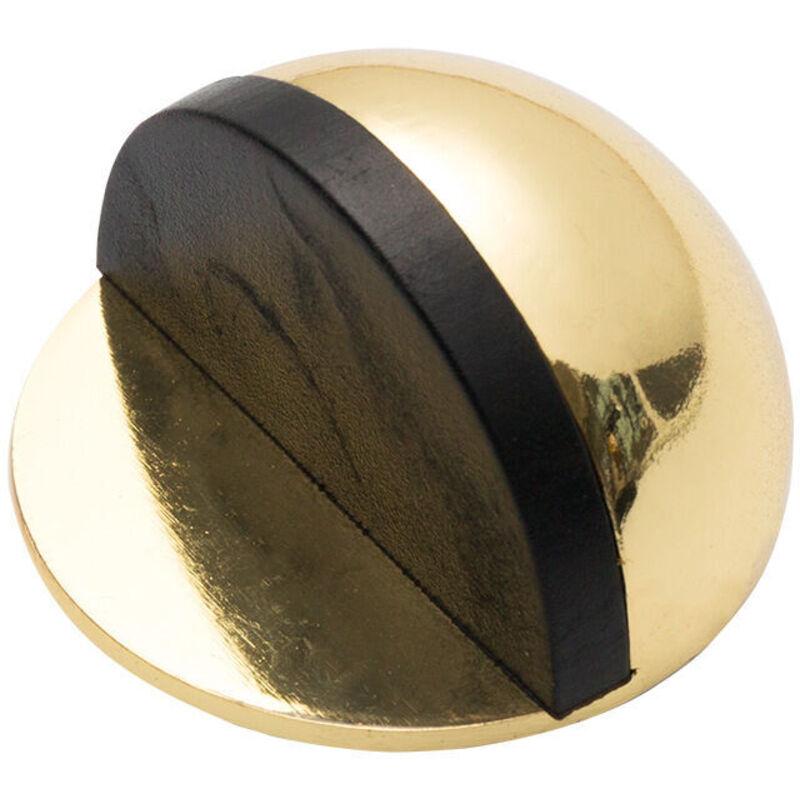 1 Set of 6 Door Stoppers (Gold), Self-Adhesive Stainless Steel Door Stops, Floor Door Stopper with Rubber Pads, Floor Door Stopper to Protect Doors