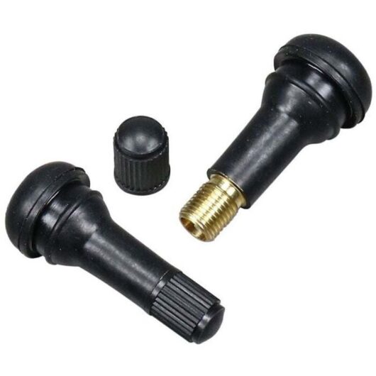 100pcs TR413 Car Tire Valve Stem, Universal Tubeless Valve, Snap-On Rubber Valve for Most Cars, Motorcycles, etc.