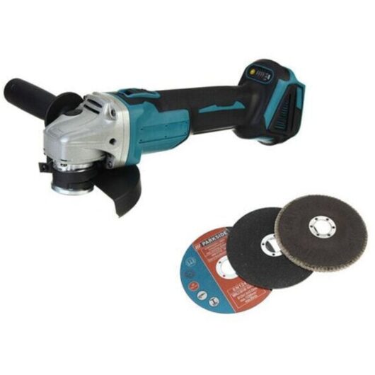 125mm 18V 4-speed cordless angle grinder for Makita, battery + accessories (Tool only)