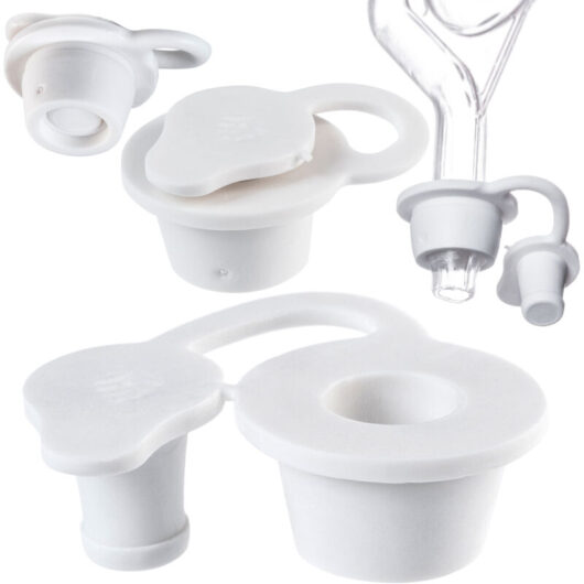 KADAX rubber stopper with hole for fermentation lock, airtight stopper for fermentation bung, fermentation plug, closure for fermentation containers,