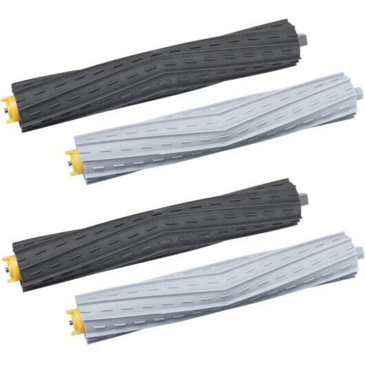 Pack of 2 rubber brushes for vacuum cleaner robots iRobot series 800 and 900, rubber rod brushes for Roomba 850 860 861 866 870 880 890 960 980