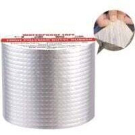 Self-adhesive sealing tape - butyl rubber - aluminum foil - For roof leaks, surface cracks, window sills, pipe bursts (10 cm x 5 m)