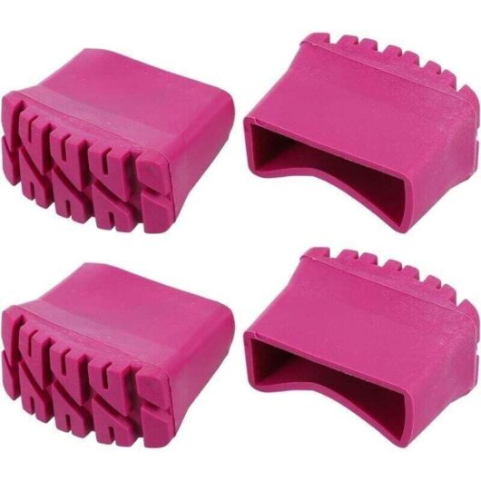 Set of 4 anti-slip rubber protective tips for folding ladders, manual work, construction sites, technical ladders.