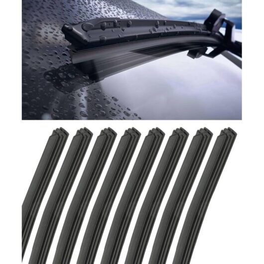 Windscreen wiper blades, 28-inch rubber windscreen wipers, compatible with all common models